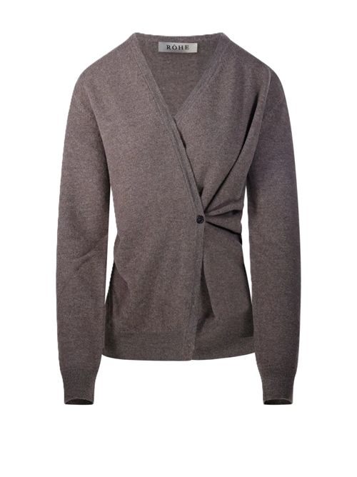 twisted ballet cardigan Róhe | 420-23-311215_618 MUD